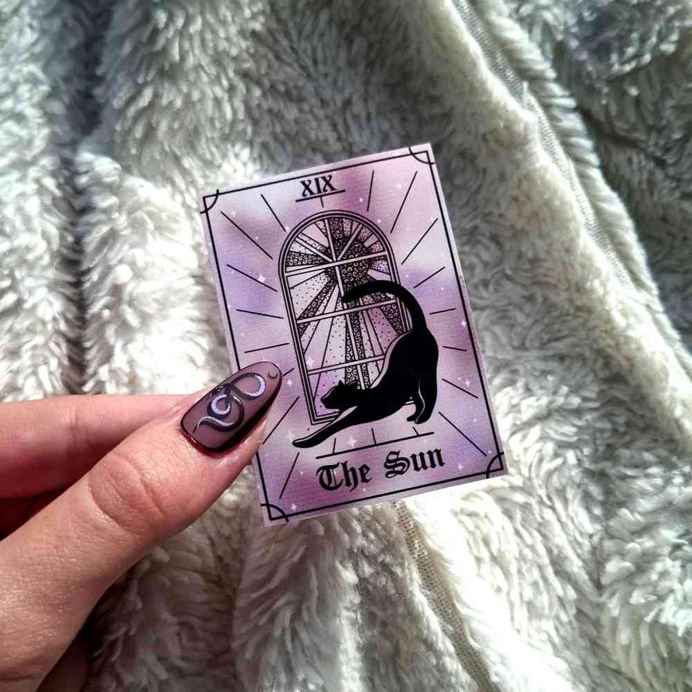 EvyHandmadeDesign - The Sun Cat Tarot No.19 Aufkleber